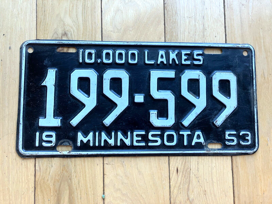1953 Minnesota License Plate