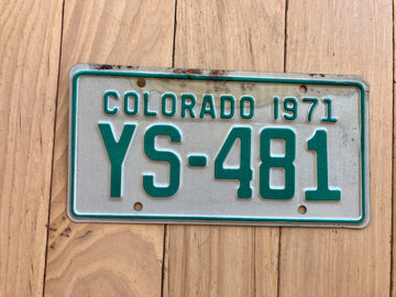 1971 Colorado Motorcycle License Plate