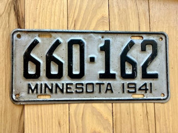 1941 Minnesota License Plate