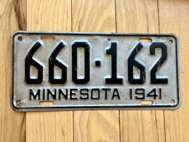 1941 Minnesota License Plate
