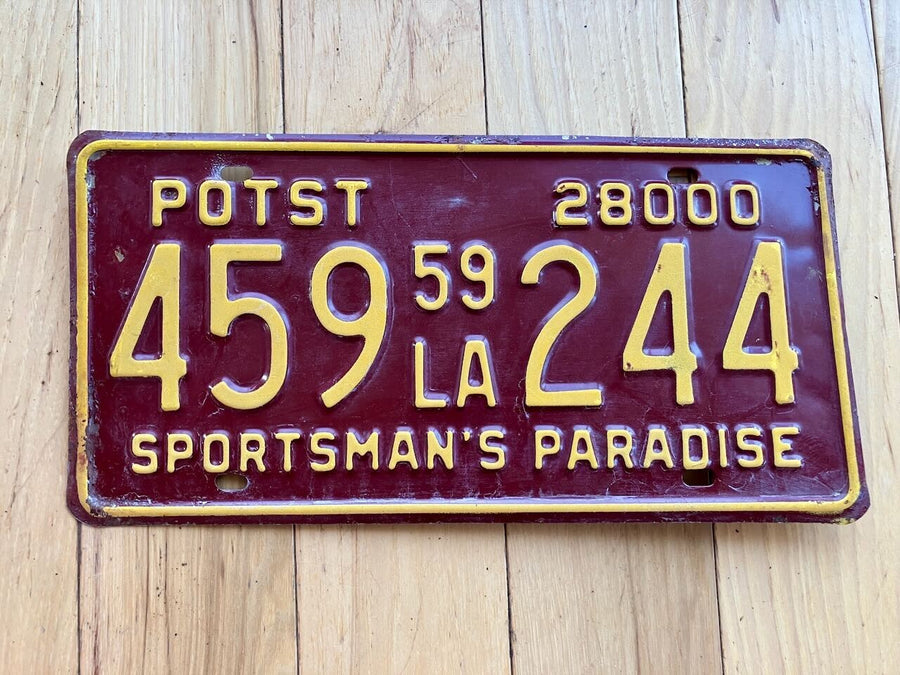 1959 Louisiana POTST License Plate