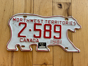 1982 Northwest Territories License Plate