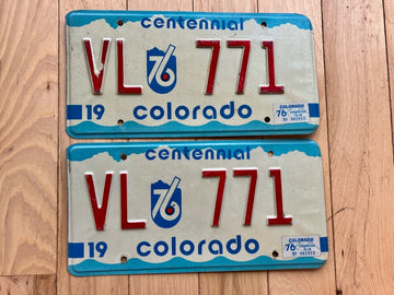 Pair of 1976 Colorado License Plates