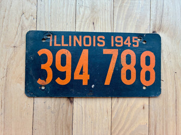 1945 Illinois Fiberboard License Plate