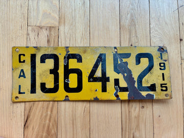 1915 California License Plate