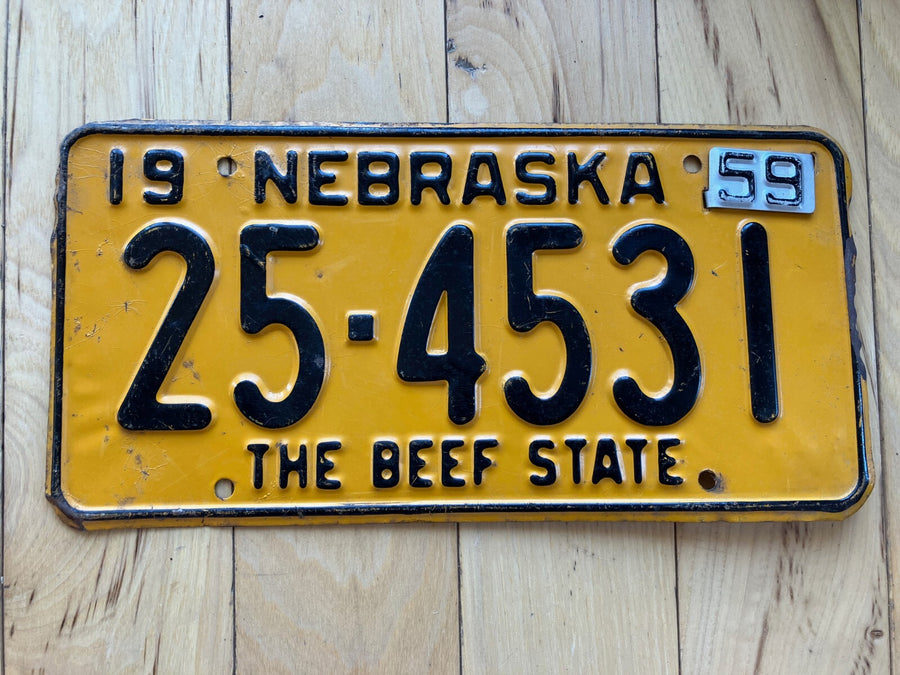 1959 Nebraska License Plate