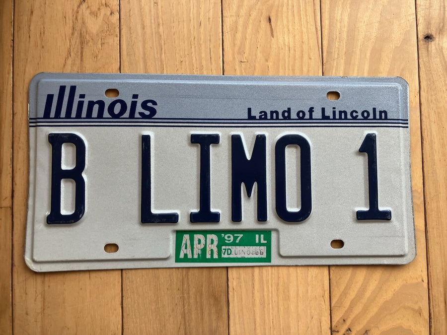 1997 Illinois Vanity License Plate - B LIMO 1