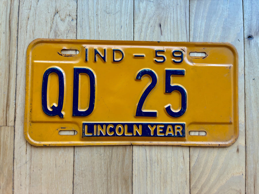 1959 Indiana License Plate