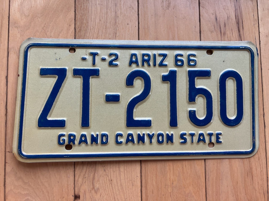 1966 Arizona Trailer License Plate - MVD Clear