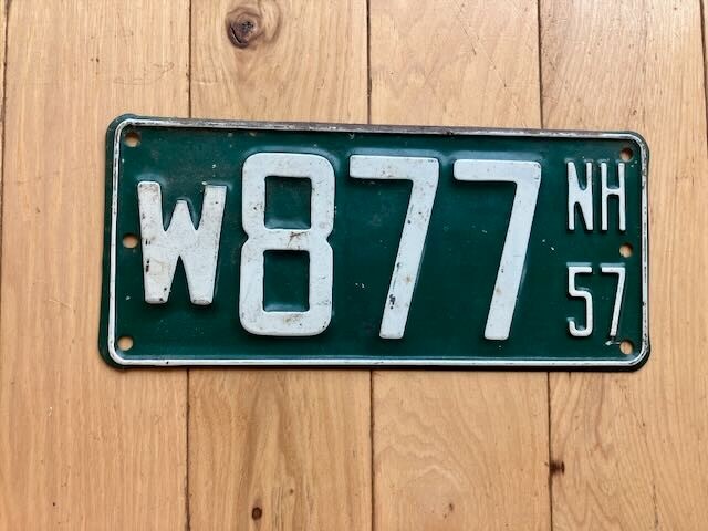 1957 New Hampshire Boat License Plate