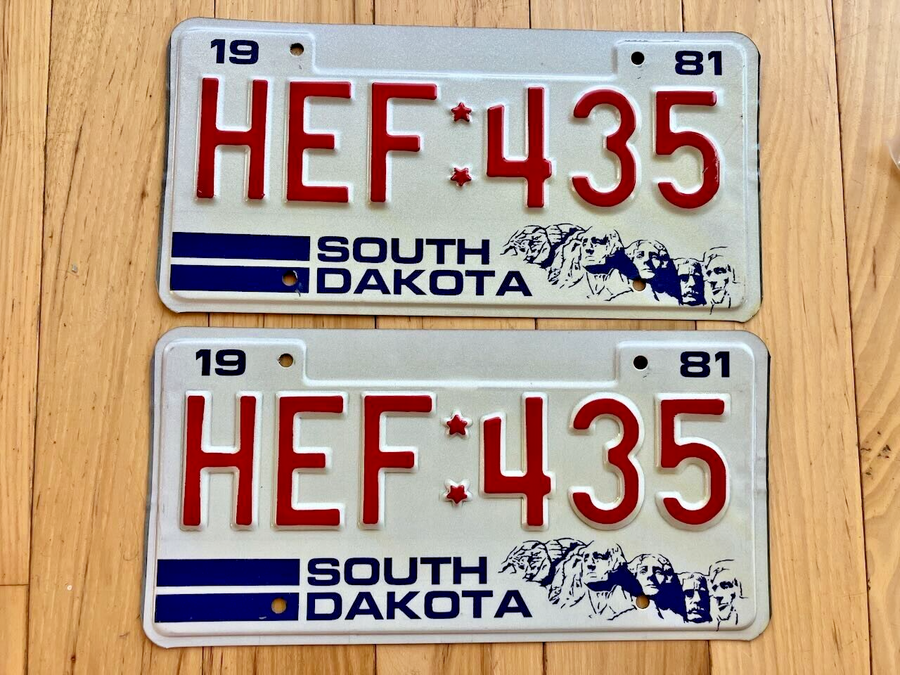 Pair Of 1981 South Dakota License Plates