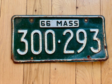 1966 Massachusetts License Plate