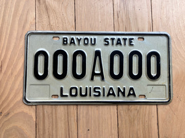 1974 Base Louisiana Sample License Plate