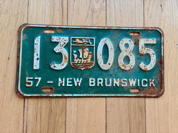 1957 New Brunswick License Plate