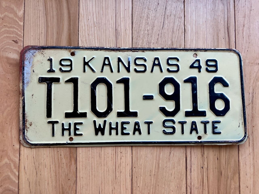 1949 Kansas Truck License Plate