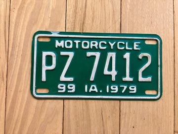 1979 Iowa Motorcycle License Plate