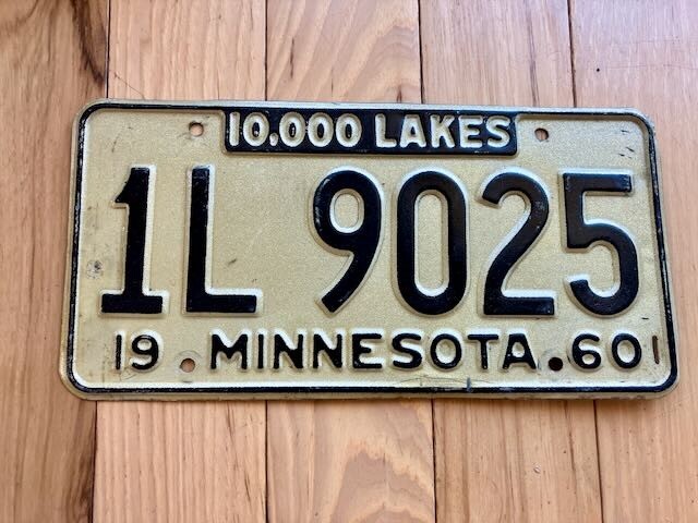1960 Minnesota License Plate