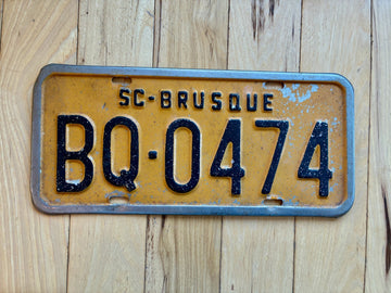 Brazil SC- Brusque License Plate (1960s?)