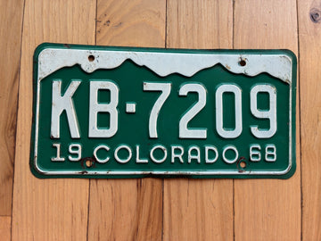 1968 Colorado License Plate