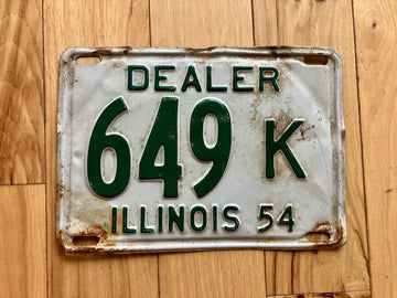 1954 Illinois Dealer License Plate