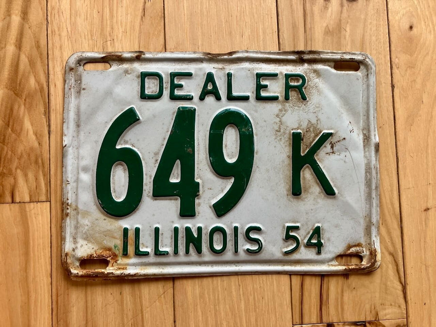 1954 Illinois Dealer License Plate