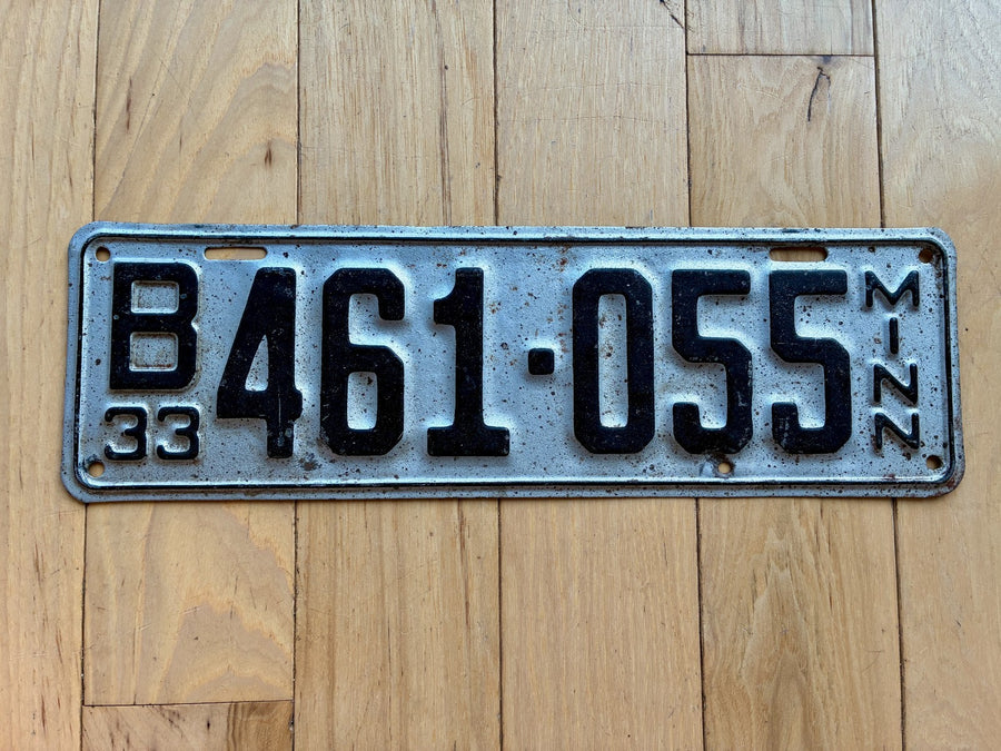 1933 Minnesota License Plate