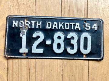 1954 North Dakota License Plate