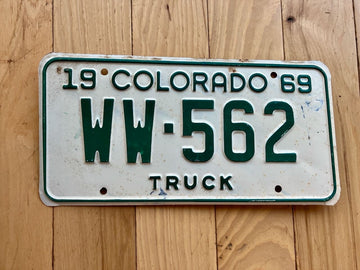 1969 Colorado Truck License Plate