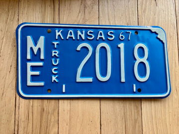 1967 Kansas Truck License Plate