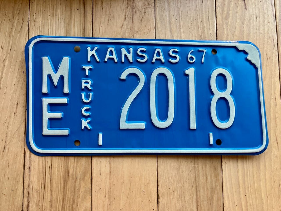1967 Kansas Truck License Plate