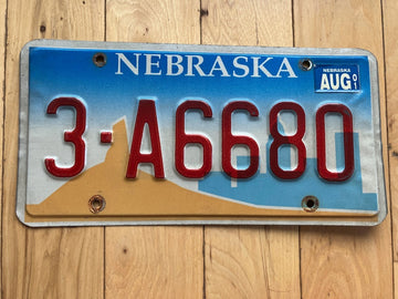 2001 Nebraska License Plate