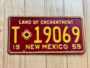 1959 New Mexico Trailer License Plate