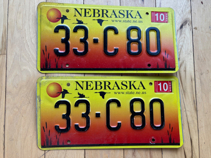 Pair Of 2005 Nebraska License Plates