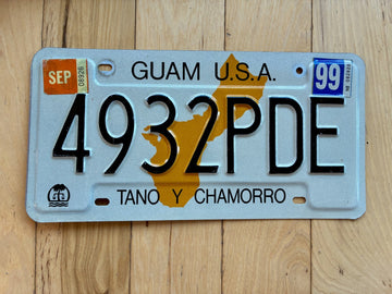 1999 Guam License Plate