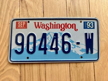 1993 Washington State Truck License Plate (Check With DOL First For YOM)
