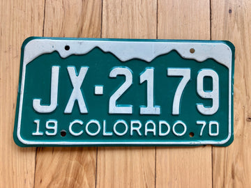 1970 Colorado License Plate