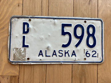 1962 Alaska Dealer License Plate