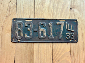 1933 Illinois License Plate