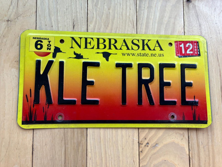 2005 Nebraska Vanity License Plate - KLE TREE