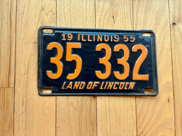 1955 Illinois License Plate