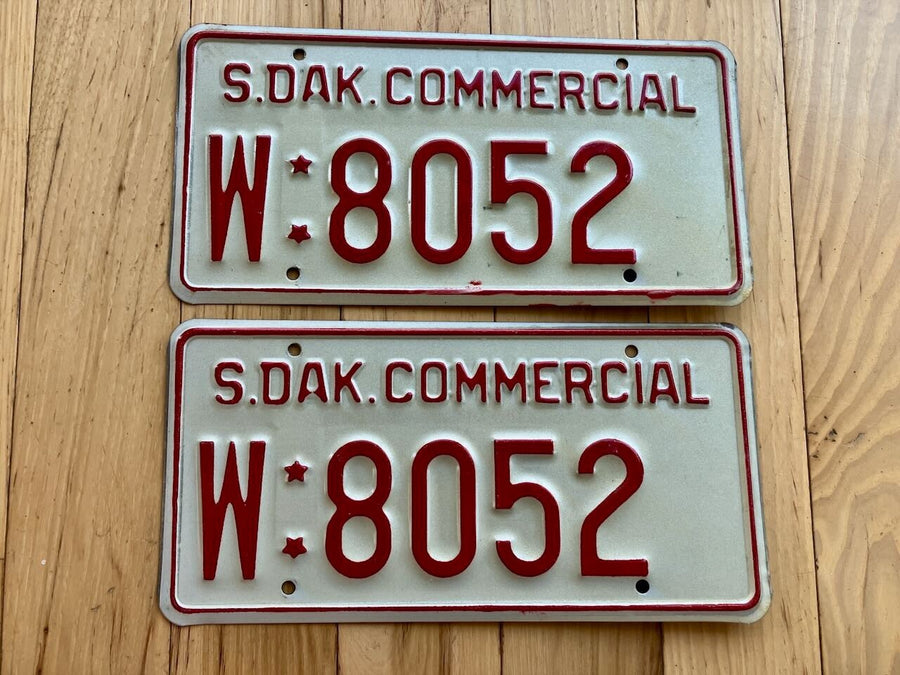 Pair Of 1984 South Dakota Commercial License Plates