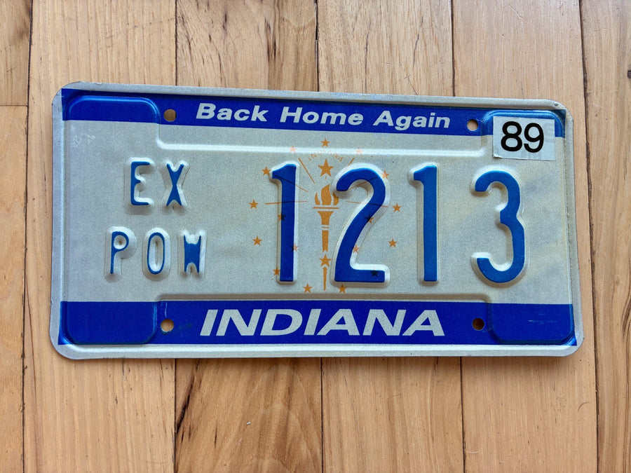1989 Indiana Ex POW License Plate