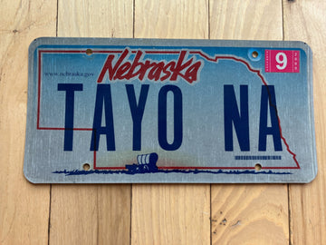 2009 Nebraska Vanity License Plate - TAYO NA