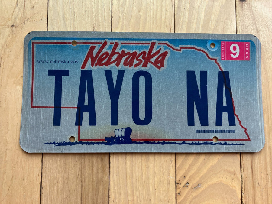 2009 Nebraska Vanity License Plate - TAYO NA