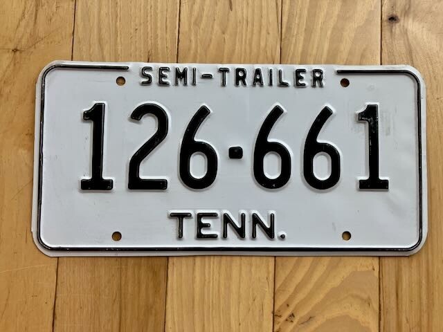 1970s Tennessee Semi Trailer License Plate