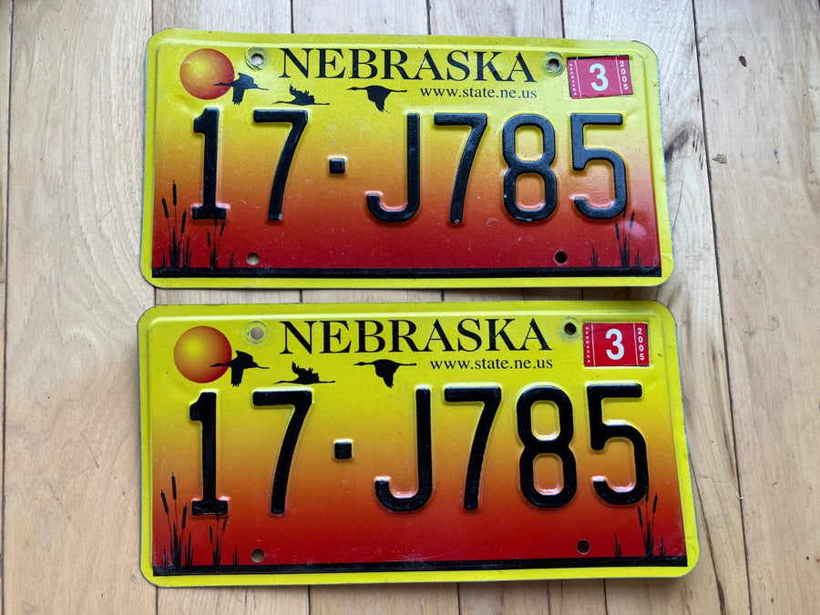 Pair Of 2005 Nebraska License Plates