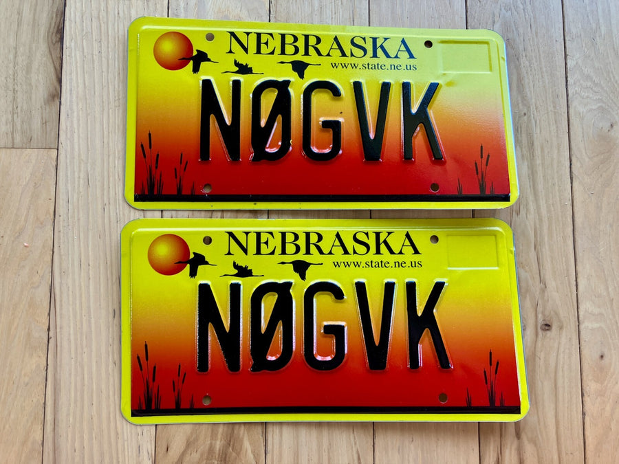 Pair of 2005 Nebraska Amateur Radio License Plates