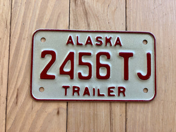 1970's Alaska Trailer License Plate