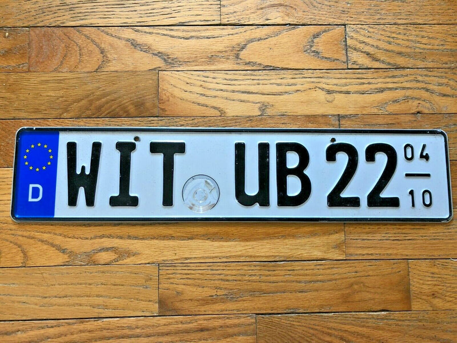 German Seasonal License Plate- Good Condition