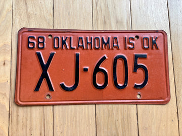 1968 Oklahoma License Plate